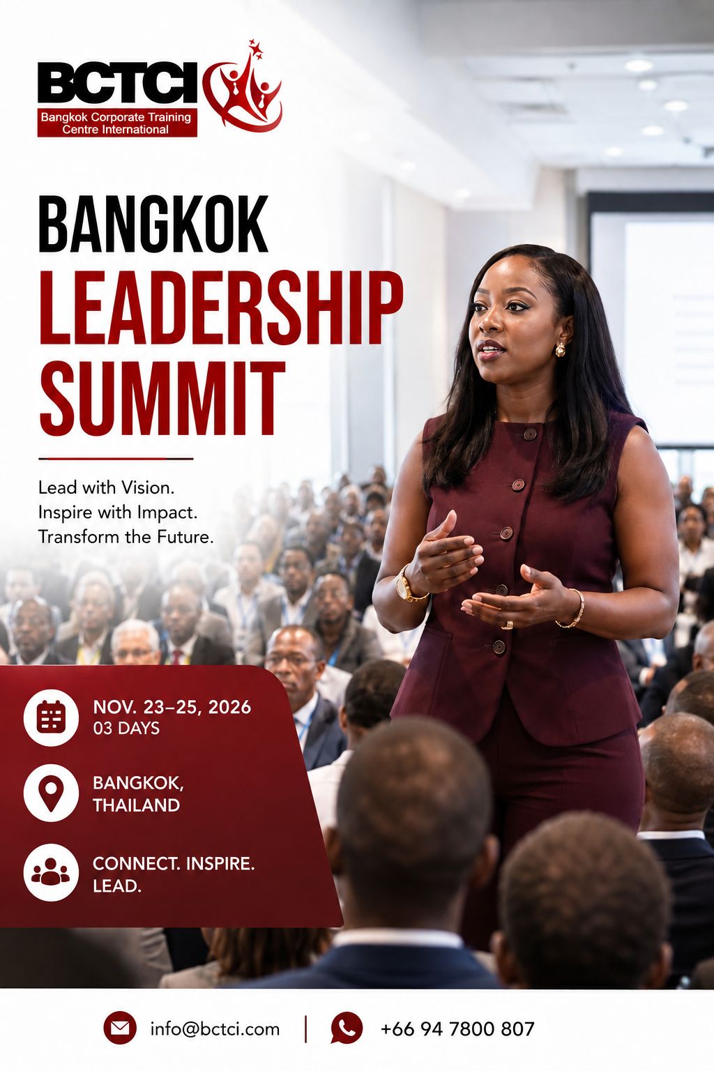 Bangkok Corporate Training Center International Facebook ad: Lead with vision.
