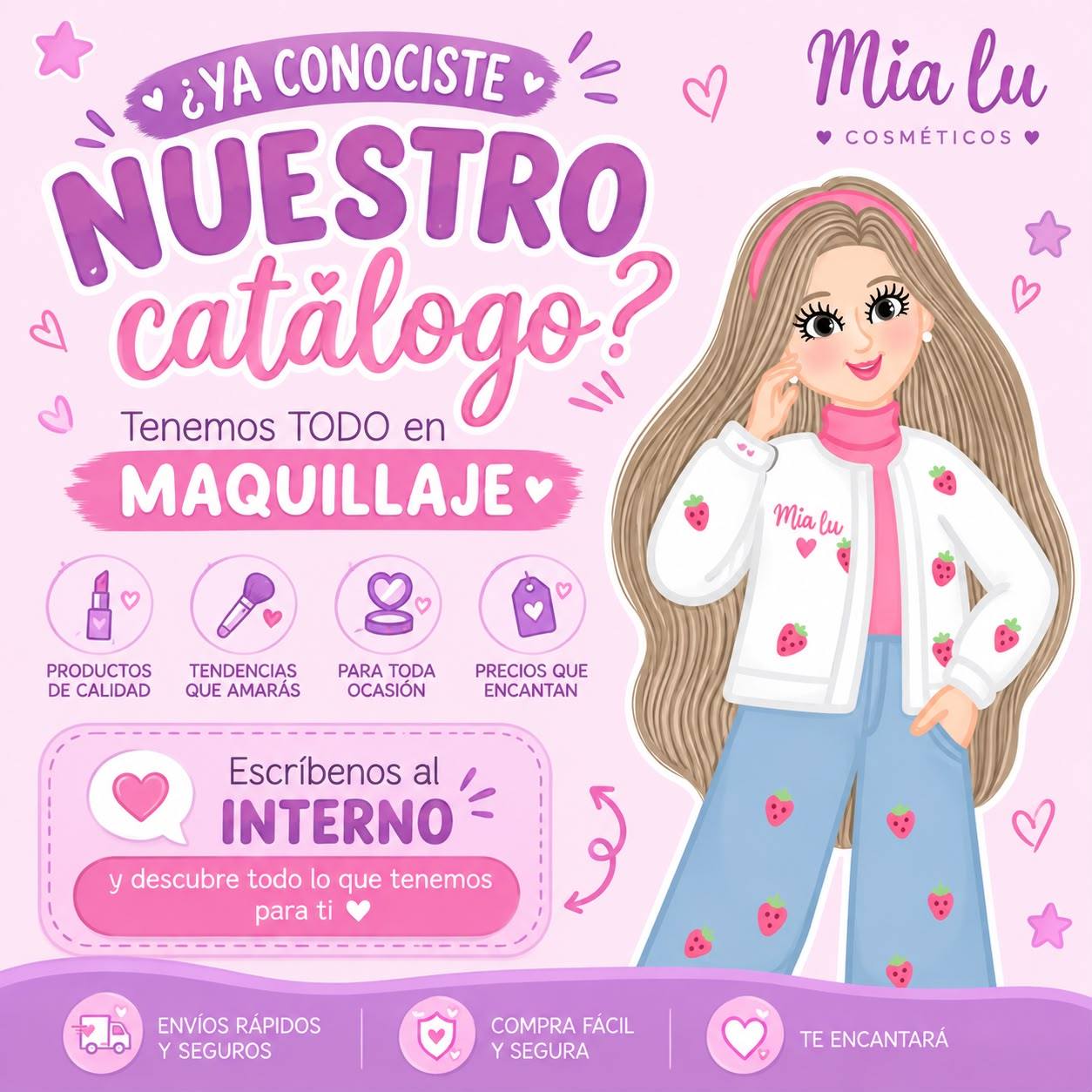 Mialu Cosmétics Facebook ad: Empieza tu negocio de belleza con una inversión…