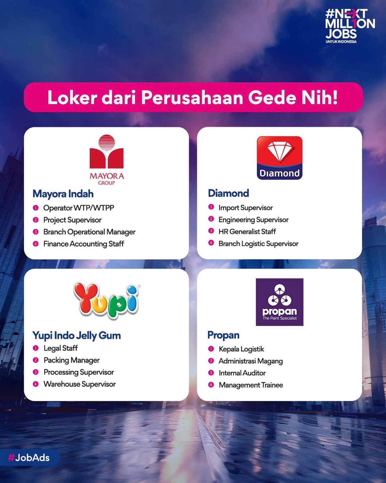Jobstreet Indonesia Facebook ad