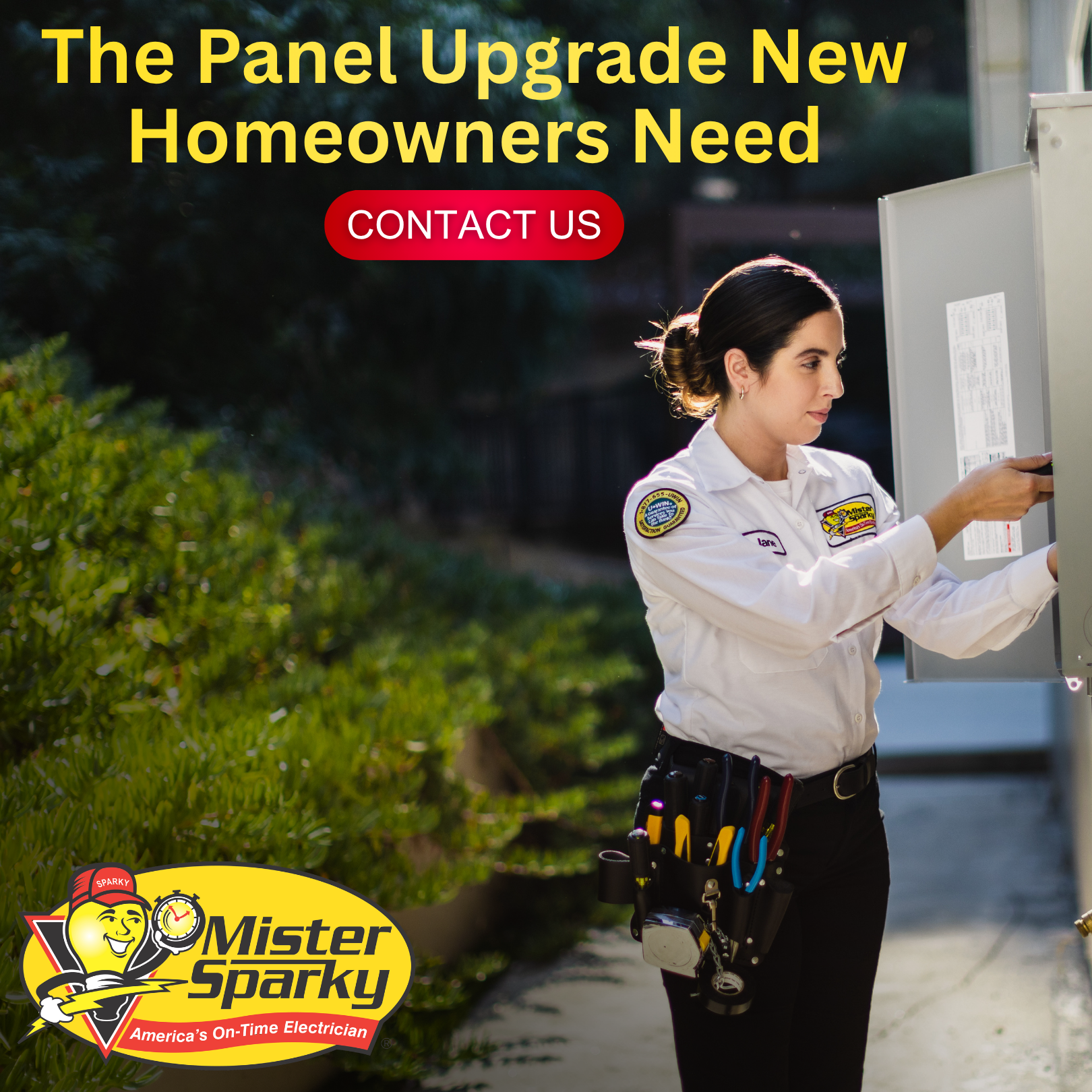 Mister Sparky of Hempstead Facebook ad: Book Your Panel Upgrade Consultation Today