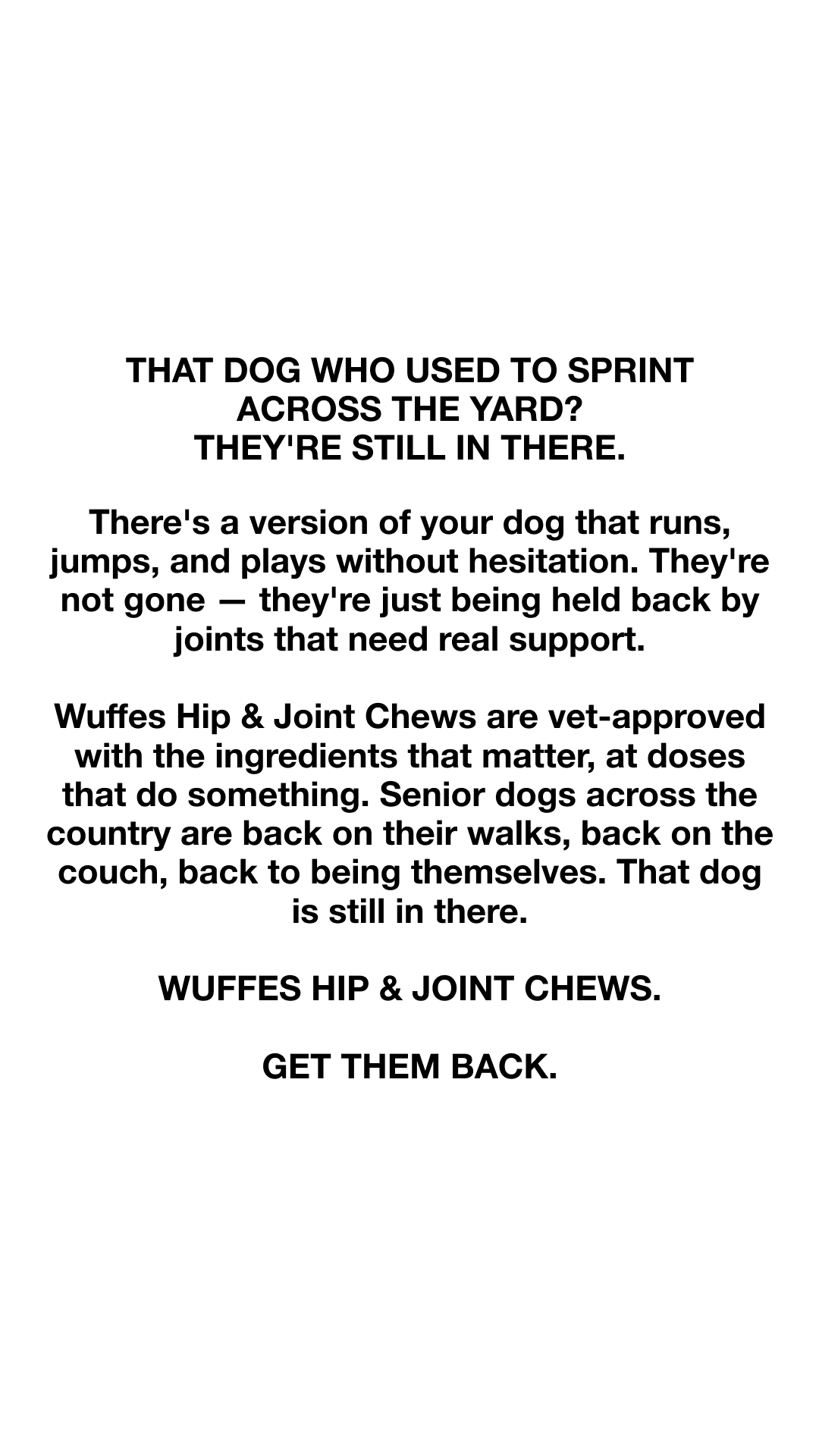 Wuffes Facebook ad