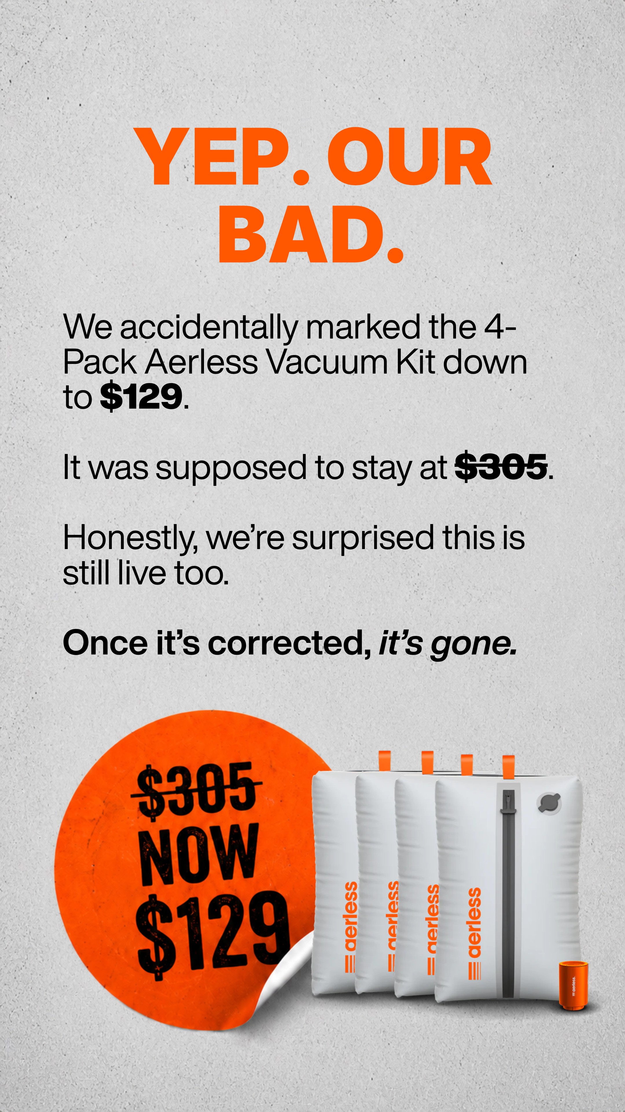 Aerless Facebook ad