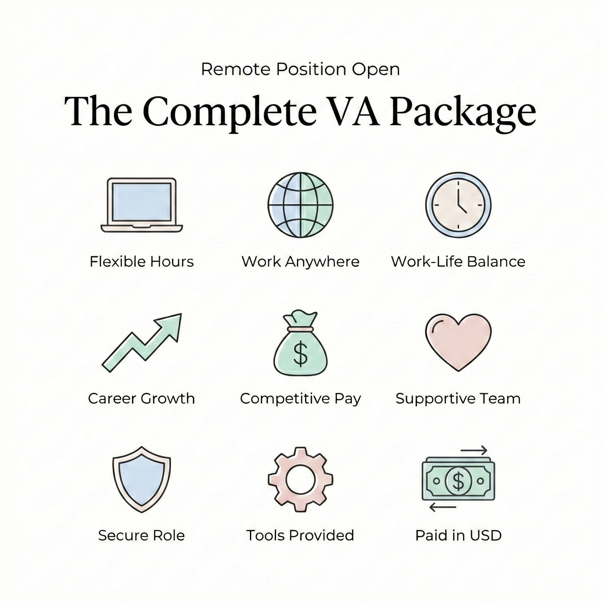 Talented - Recruitment Facebook ad: We're Hiring a Virtual Assistant