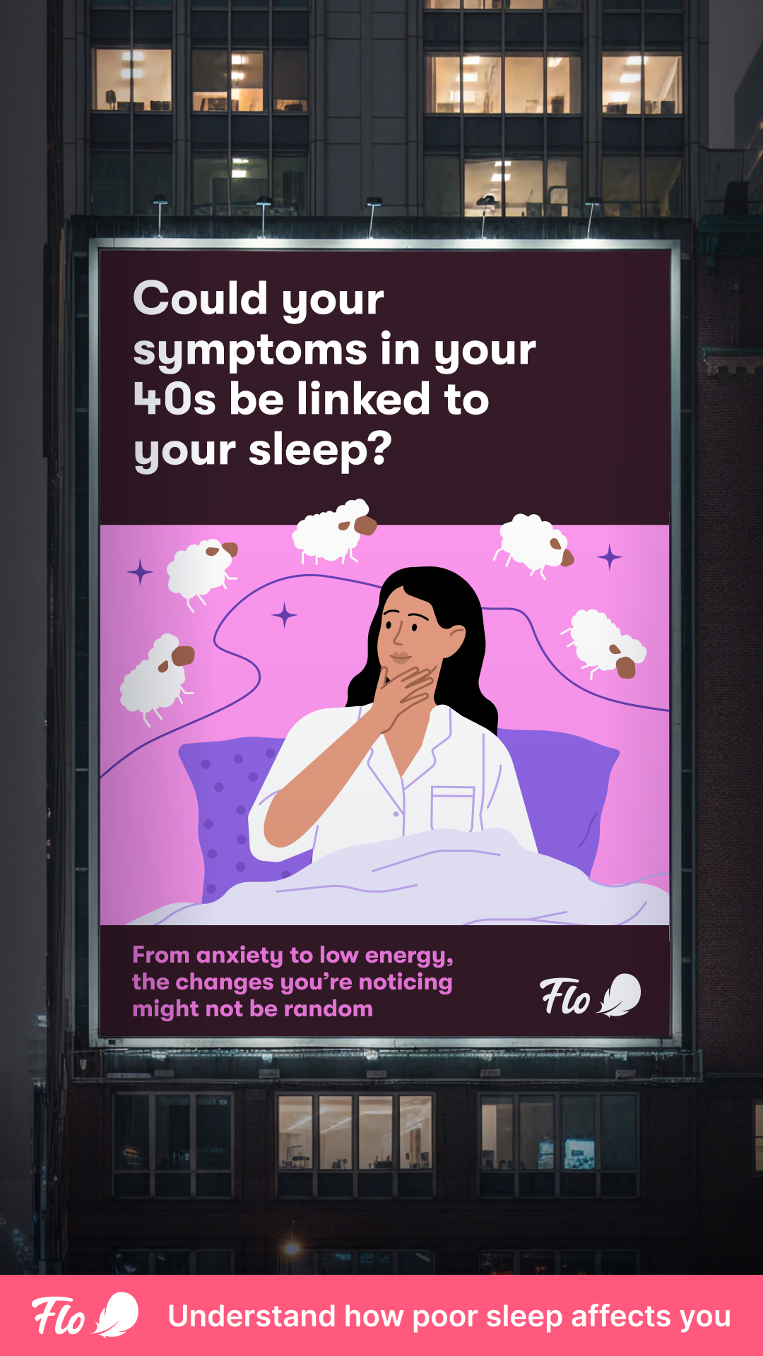 Flo Health App Facebook ad: Try Flo and never look back
