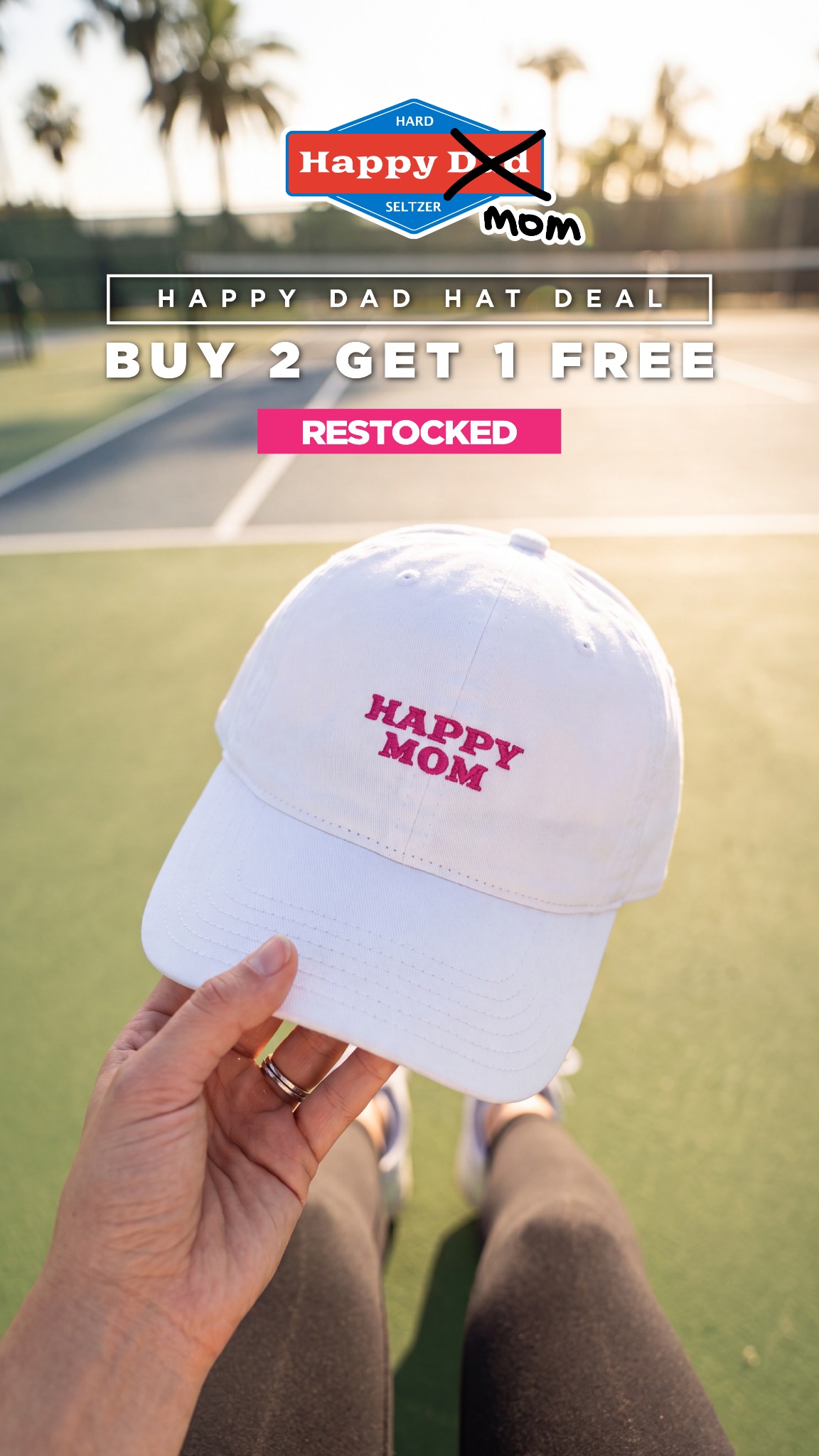 Happy Dad Hard Seltzer, Lemonade & Tea Facebook ad from Jul 21, 2026