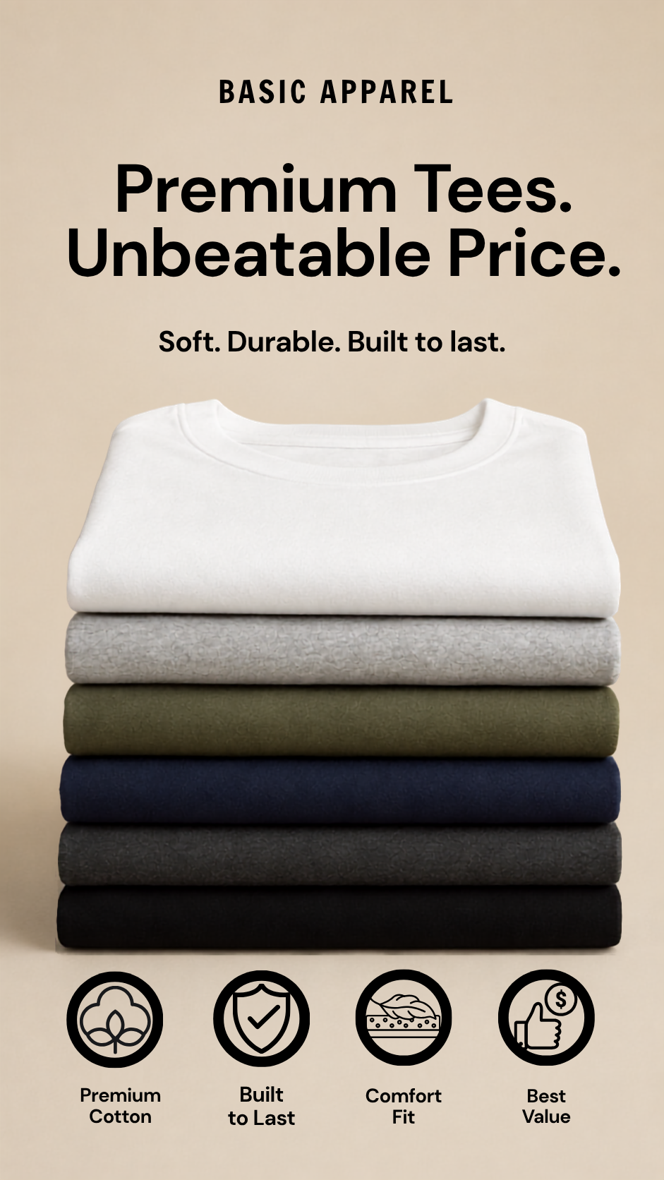 BASIC APPAREL.co Facebook ad