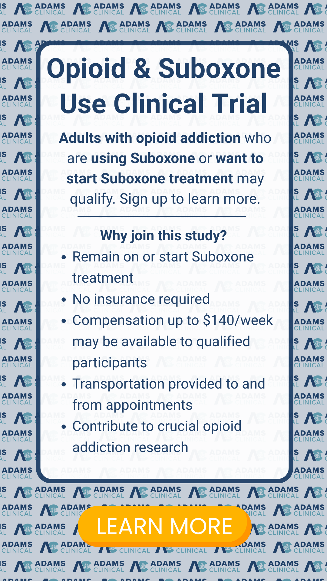 Adams Clinical Facebook ad