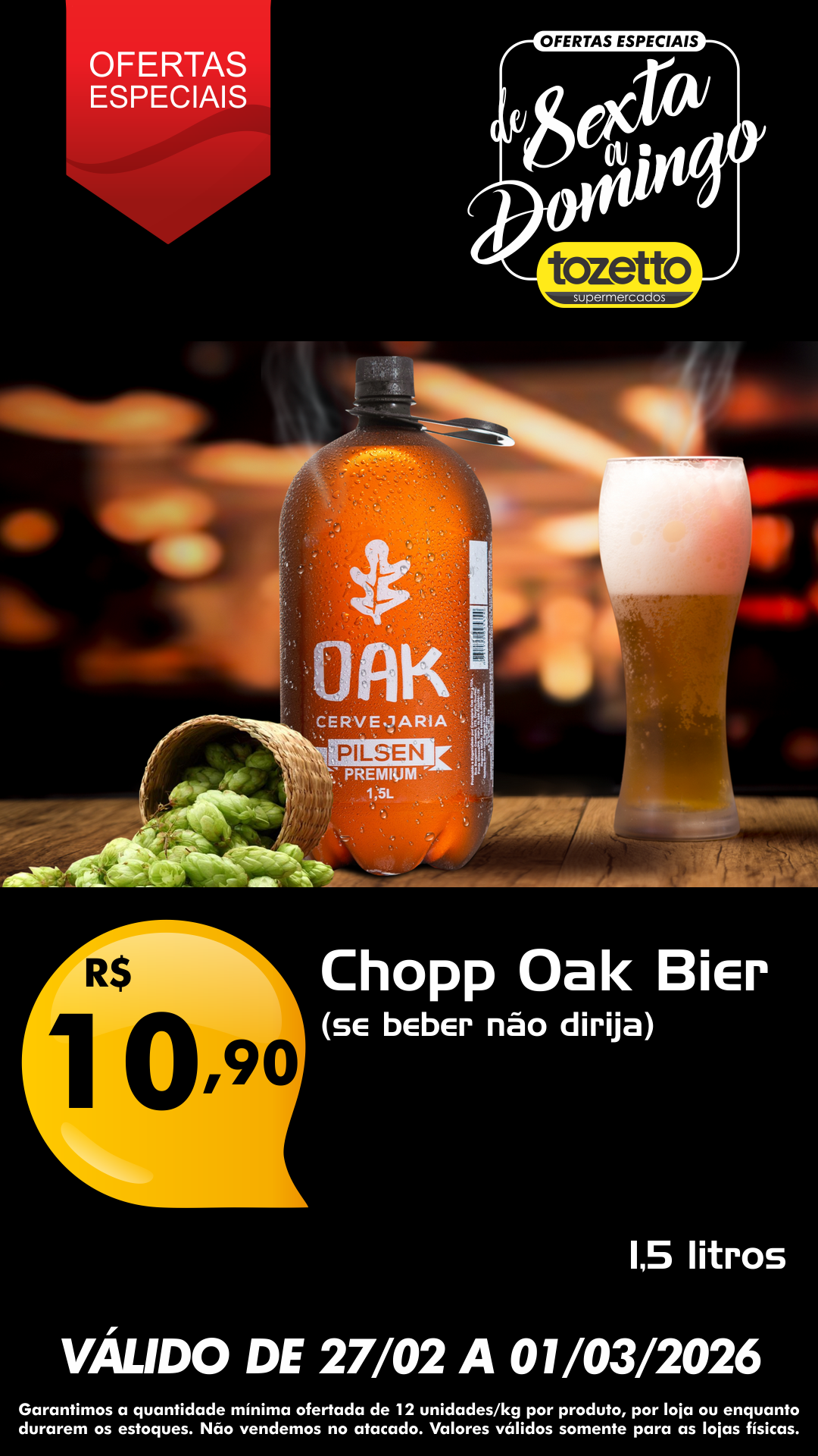 Supermercados Tozetto Facebook ad from Feb 26, 2026