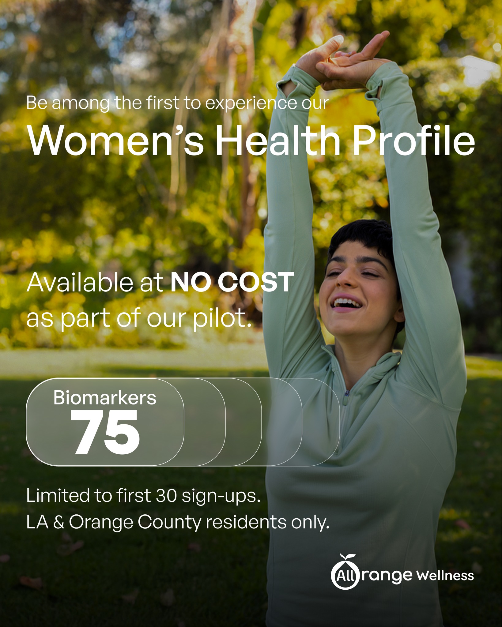 Allrange Wellness Facebook ad: Women's Health Profile Pilot Program At No Cost