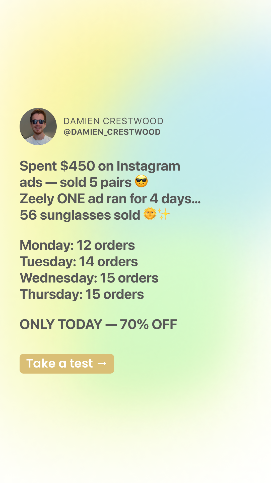 Zeely Facebook ad