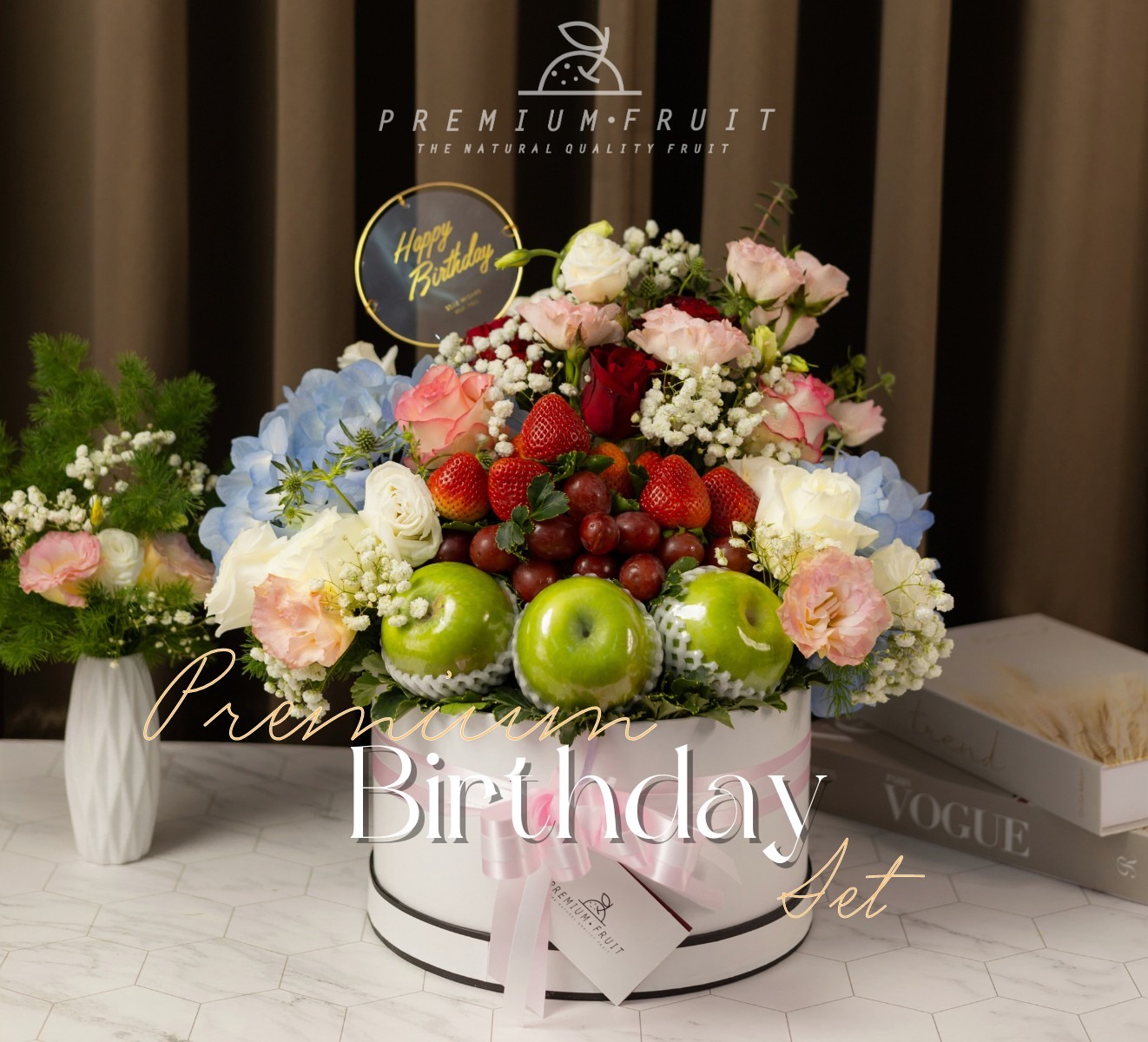 Premium fruit Delivery Facebook ad: กระเช้าอวยพรวันเกิด ระดับพรีเมี่ยม