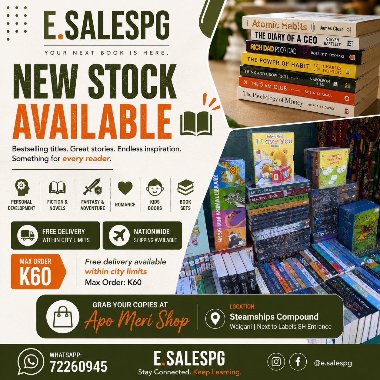 E.SALESpg Facebook ad: NEW DROP | Something for everyone in the…