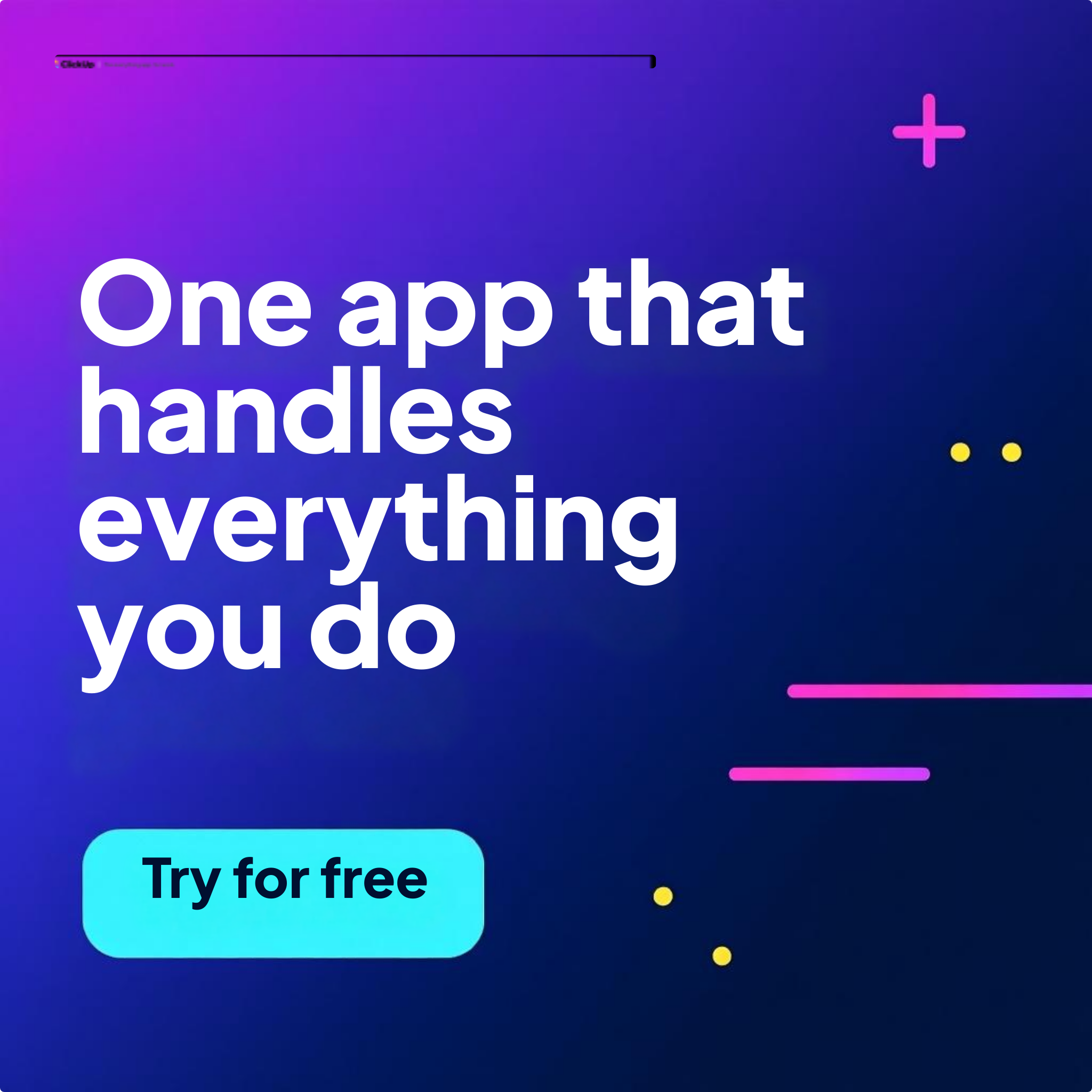 ClickUp Facebook ad