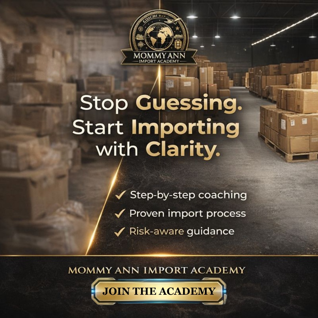 Mommy Ann Import Academy Facebook ad