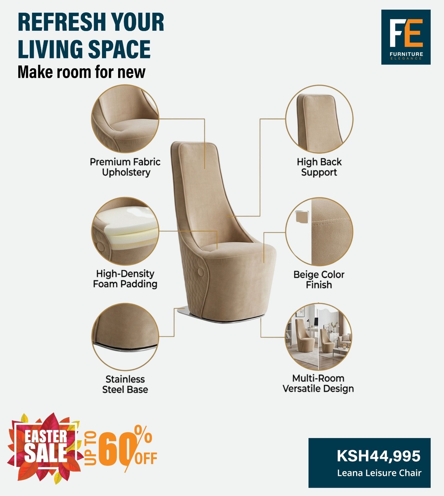 Furniture Elegance Facebook ad: Luxury is felt in the details, in the…