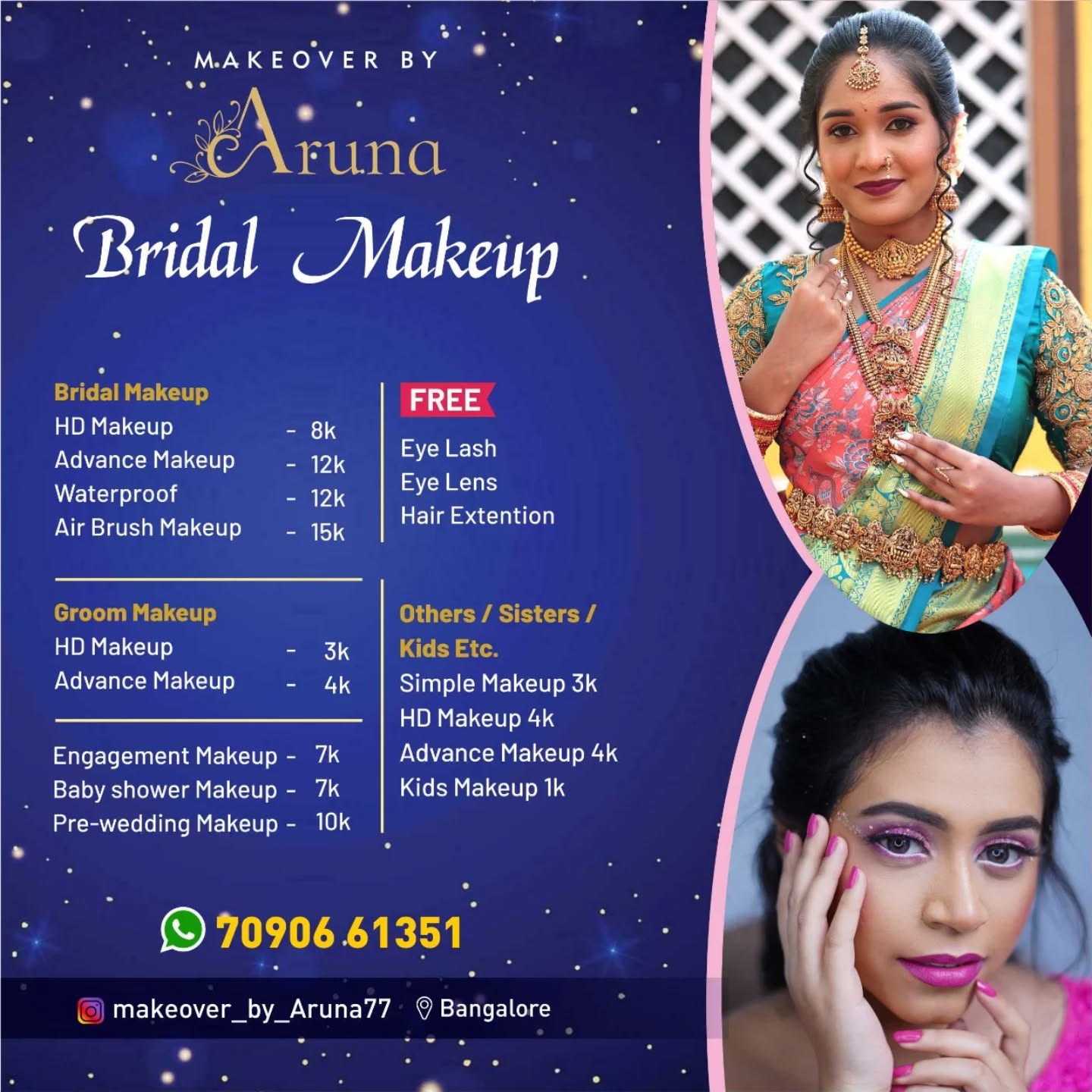 MakeoverbyAruna Facebook ad: For bridal and non bridal All types of…