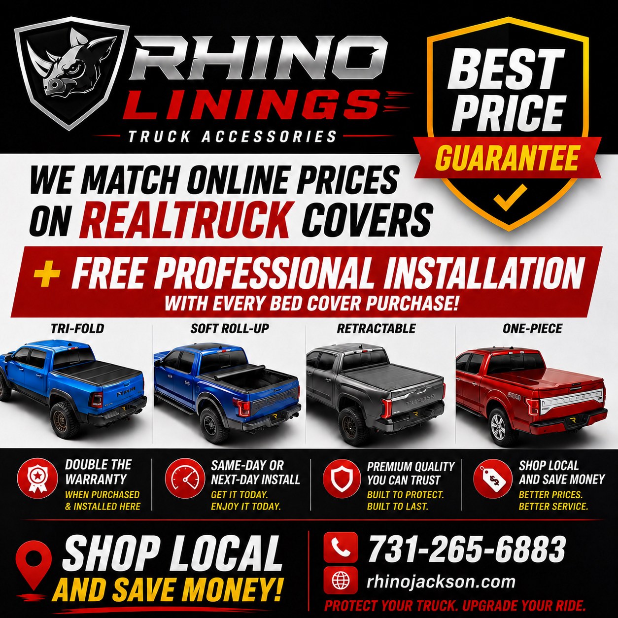 Rhino Linings by Auto Source Facebook ad: JACKSON TN and Surrounding areas!