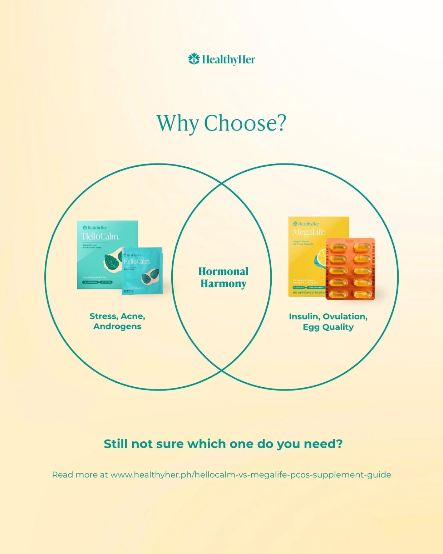 HealthyHer Facebook ad: PCOS Supplements for Women | HealthyHer