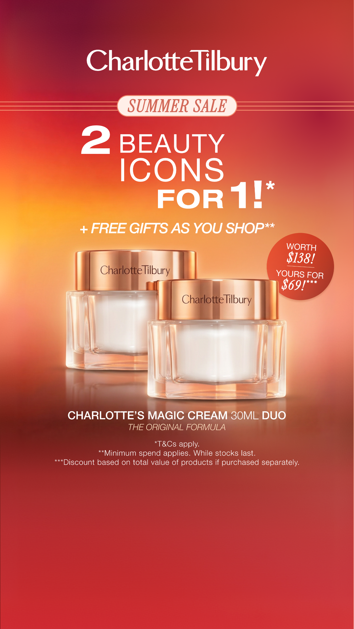 Charlotte Tilbury Skincare Facebook ad