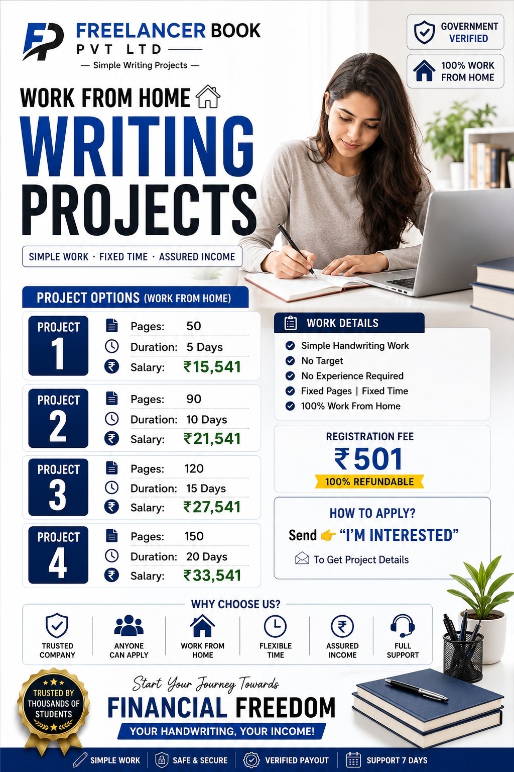 Handwriting Job Facebook ad: JOIN US & APLLY NOW