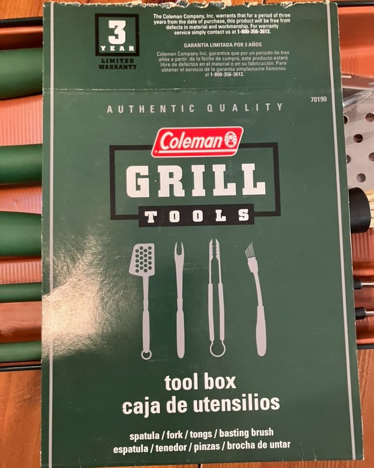 Rebecca Peterson Facebook ad: Best Father's Day Gift Vintage Coleman Grill Tools in…