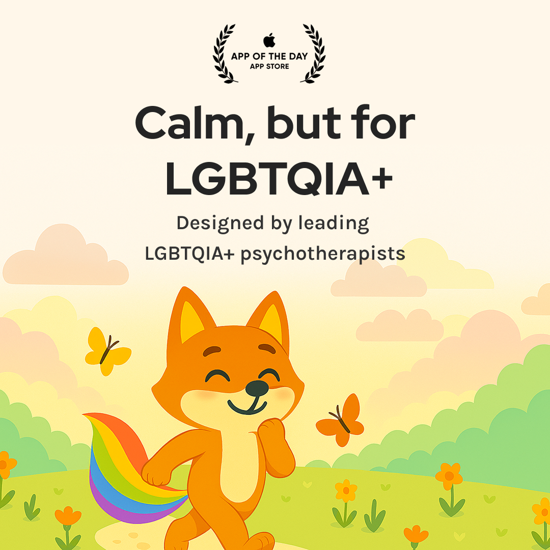 Voda Facebook ad: Calm, but for LGBTQIA+