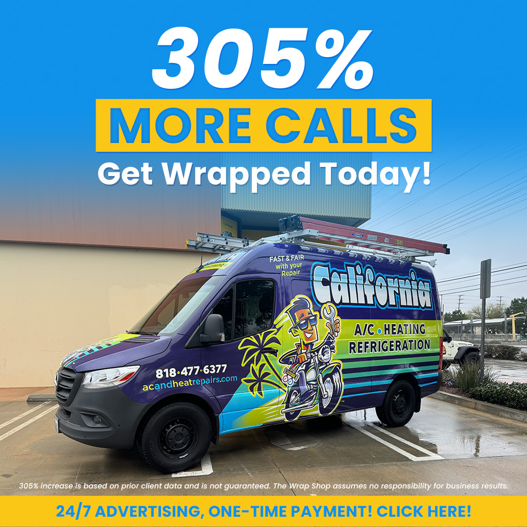 The Wrap Shop Facebook ad: Still running your business with a blank van?