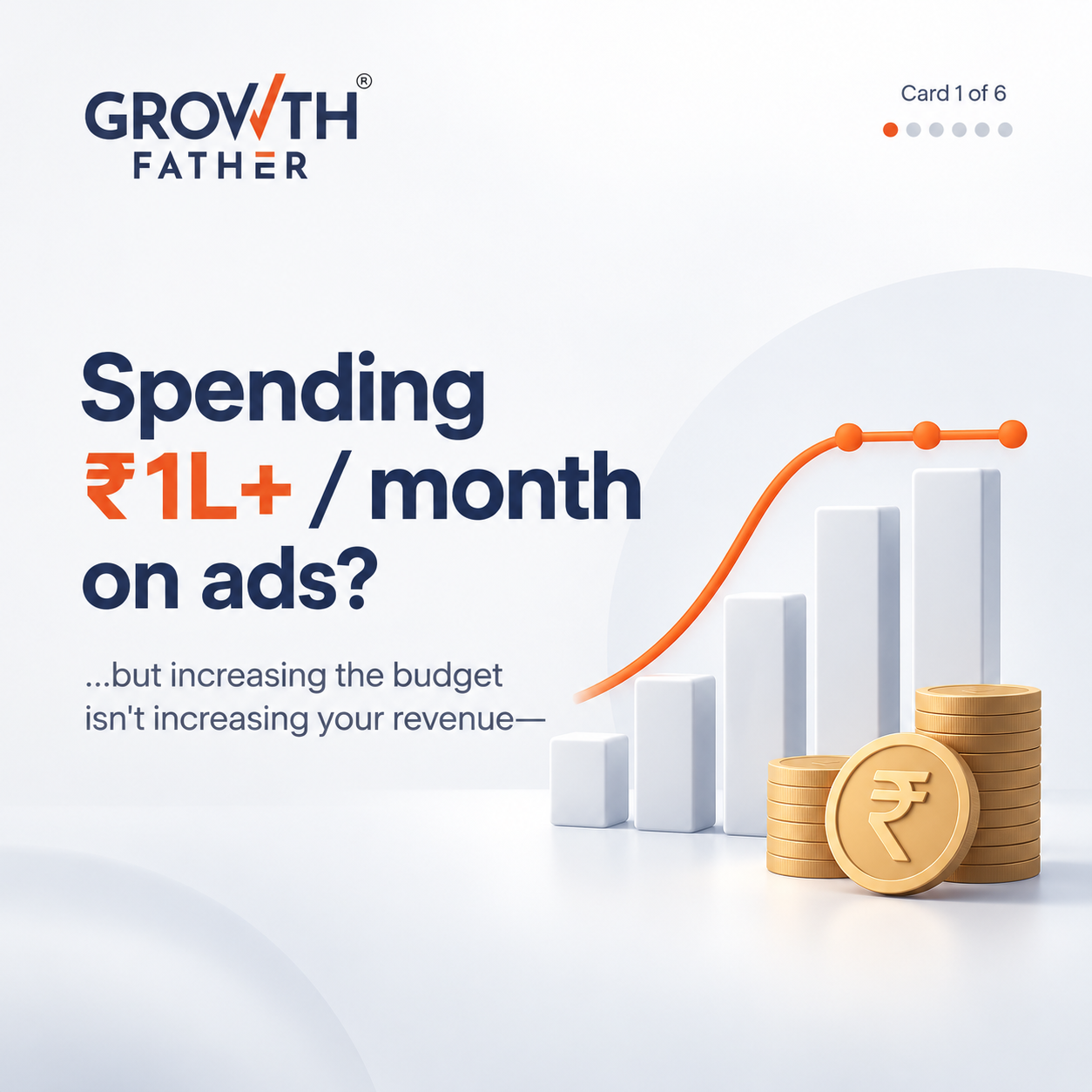GrowthFather - Performance Marketing Facebook ad: Spending ₹1L+ every month on ads but not…