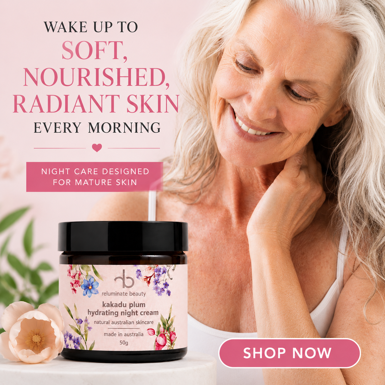 Reluminate beauty Facebook ad