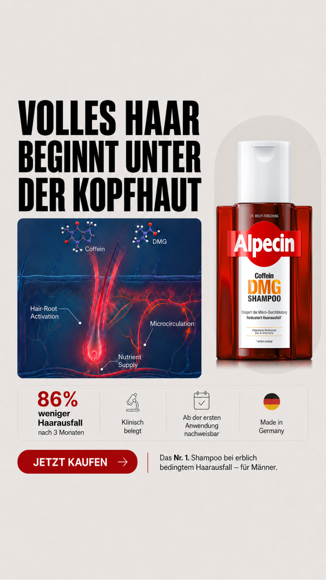 Alpecin Facebook ad