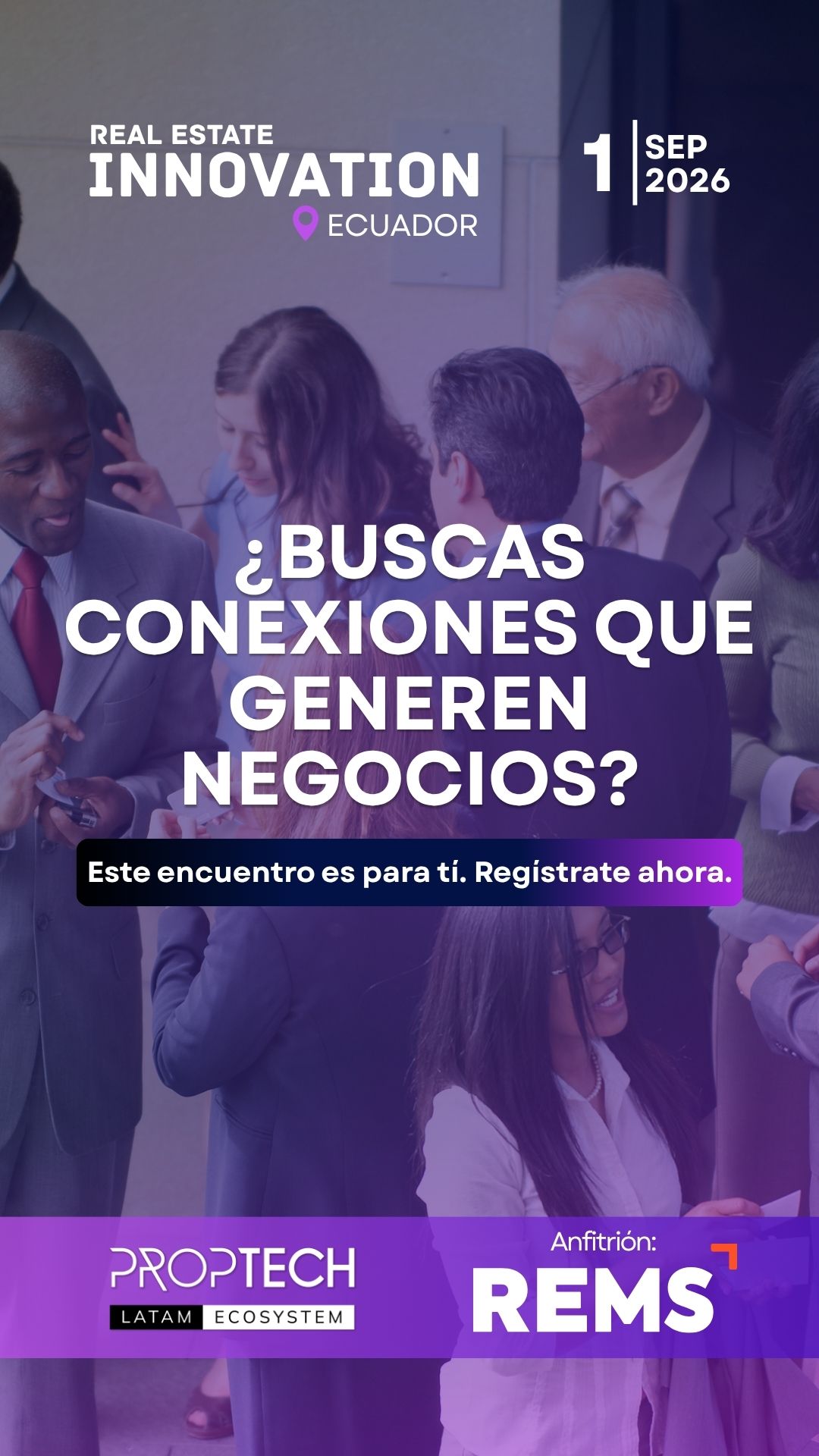 PropTech Latam Facebook ad: Conecta con los líderes del Real Estate