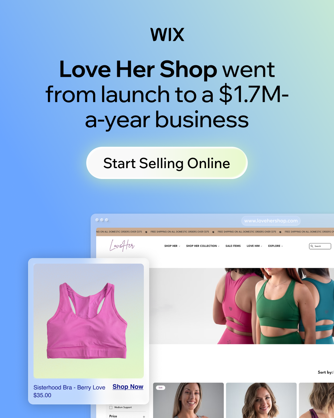 Wix Facebook ad