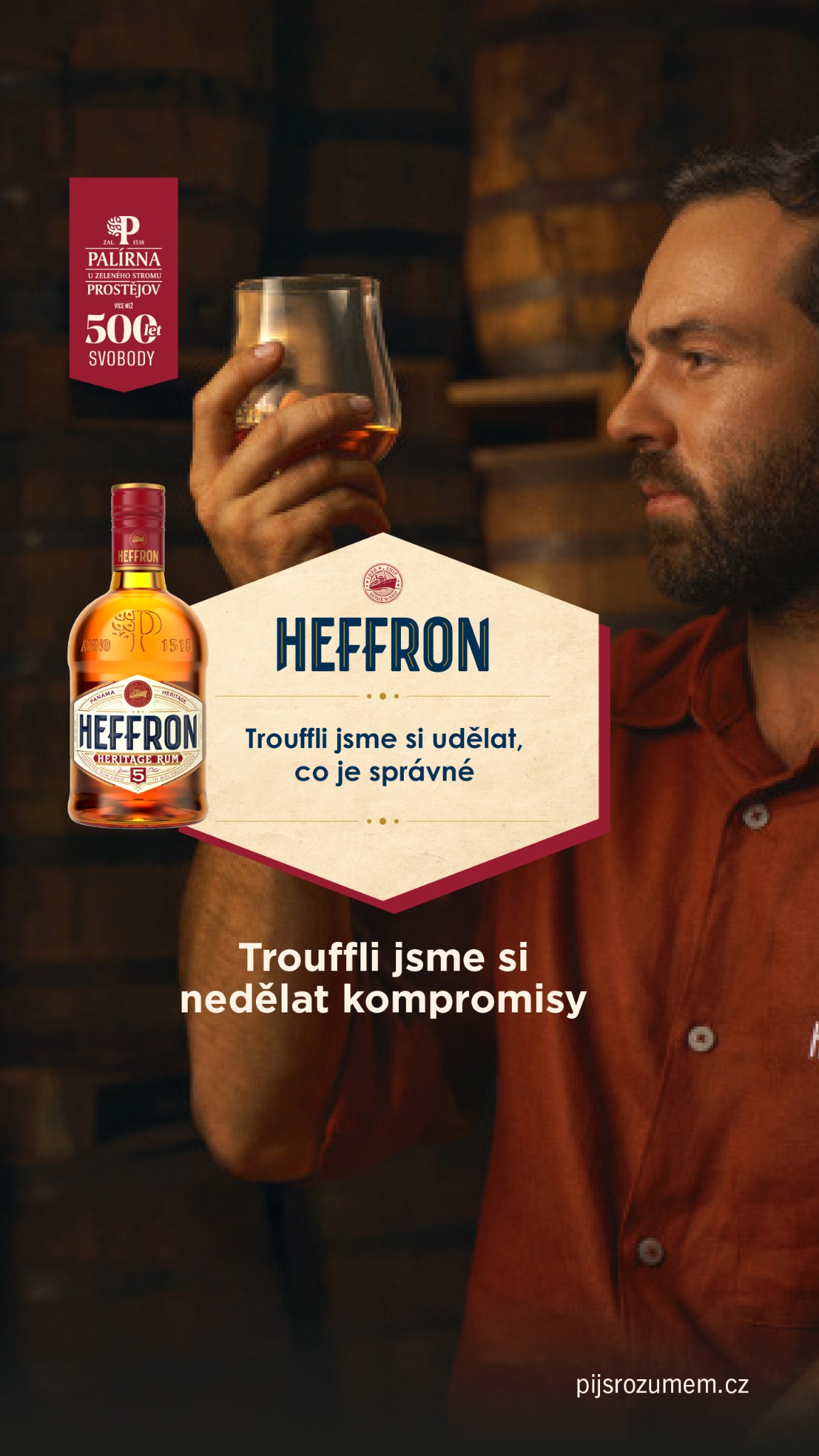 Heffron Facebook ad: Heffron | Rum na počest československých legionářů.