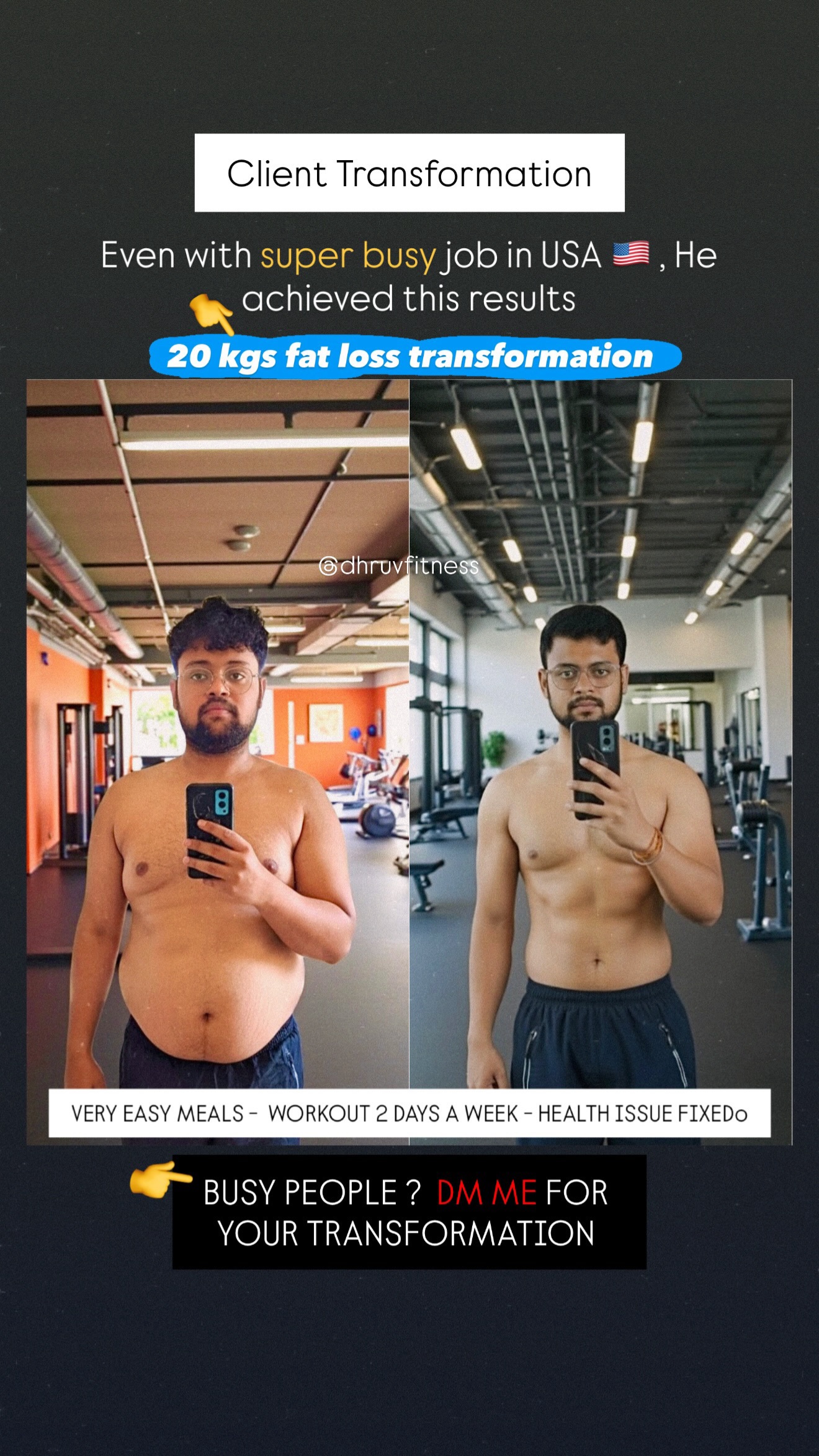Dhruv fitness - Online Coach Facebook ad