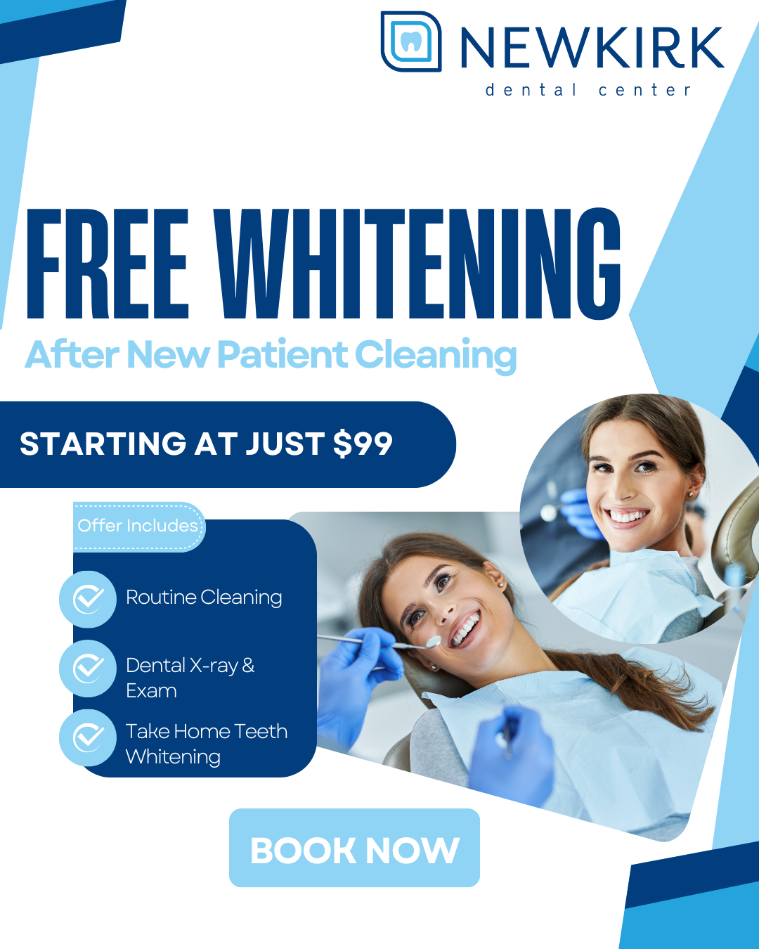 Newkirk Dental Center Facebook ad from Feb 28, 2025