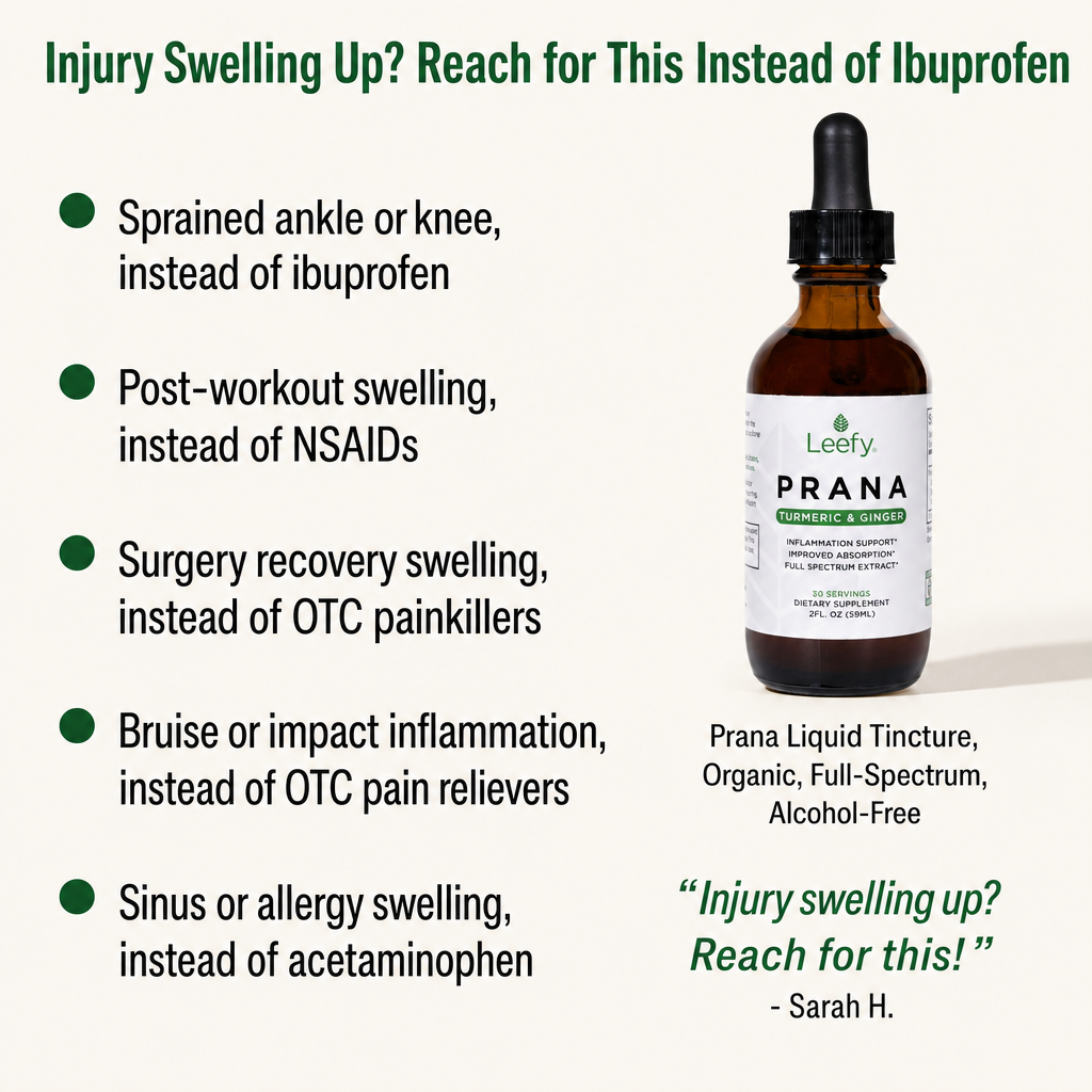 Leefy Organics Facebook ad: What To Reach For Instead Of Ibuprofen