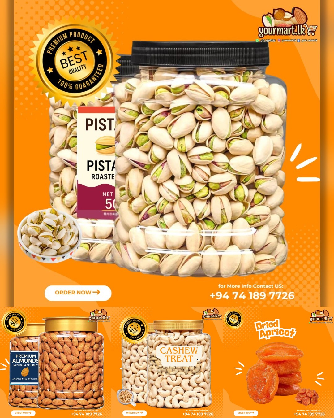 Your.Mart.lk Facebook ad: Premium Nuts, Dry Fruits & Seeds Collection, සෞඛ්ය…