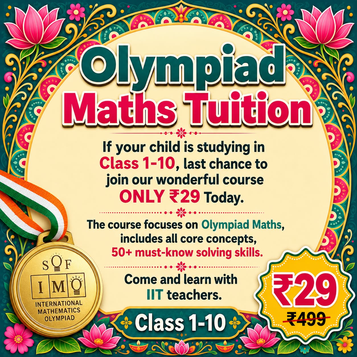 Oda Class Facebook ad