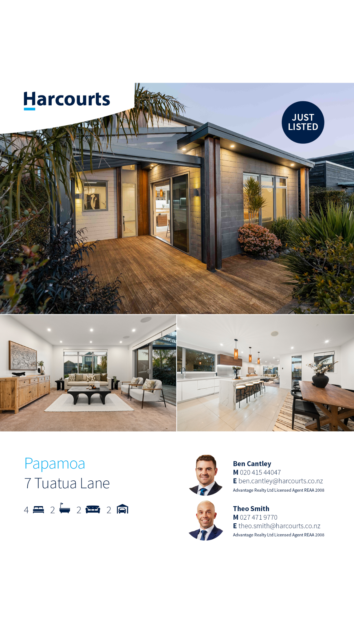 Harcourts Advantage Tauranga Facebook ad from Aug 6, 2026