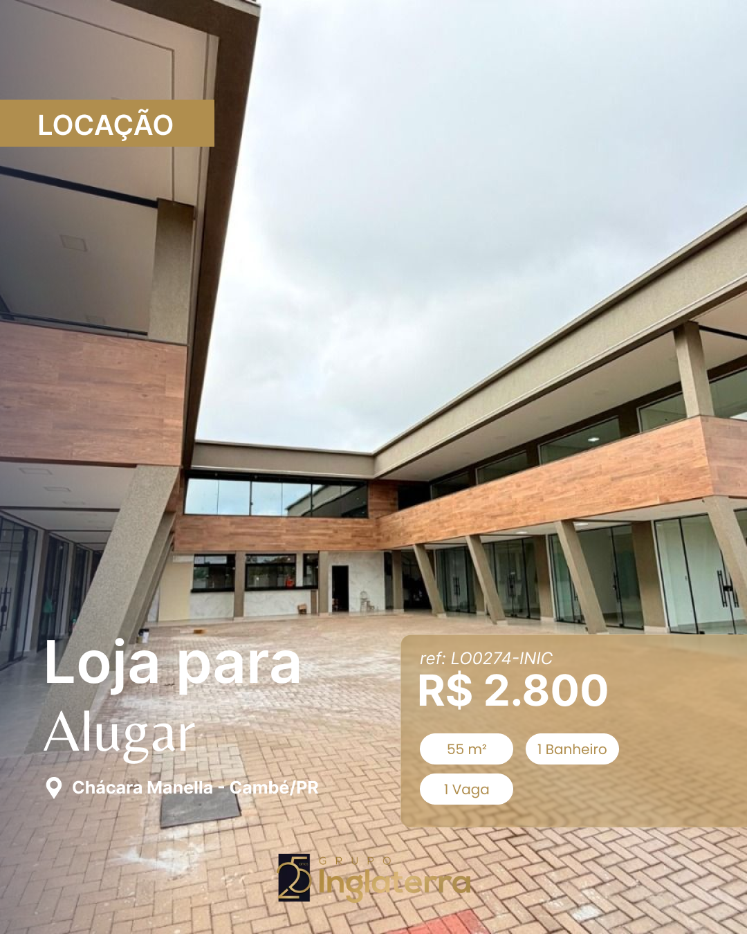Imobiliária Inglaterra Facebook ad: Excelente oportunidade para quem busca um ponto comercial…