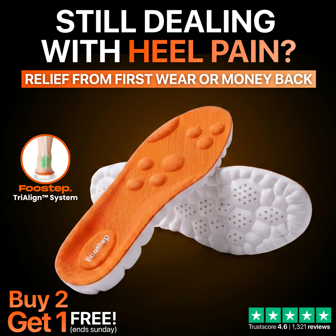 Foostep Facebook ad: Fix foot pain at the root. Without surgery or pills