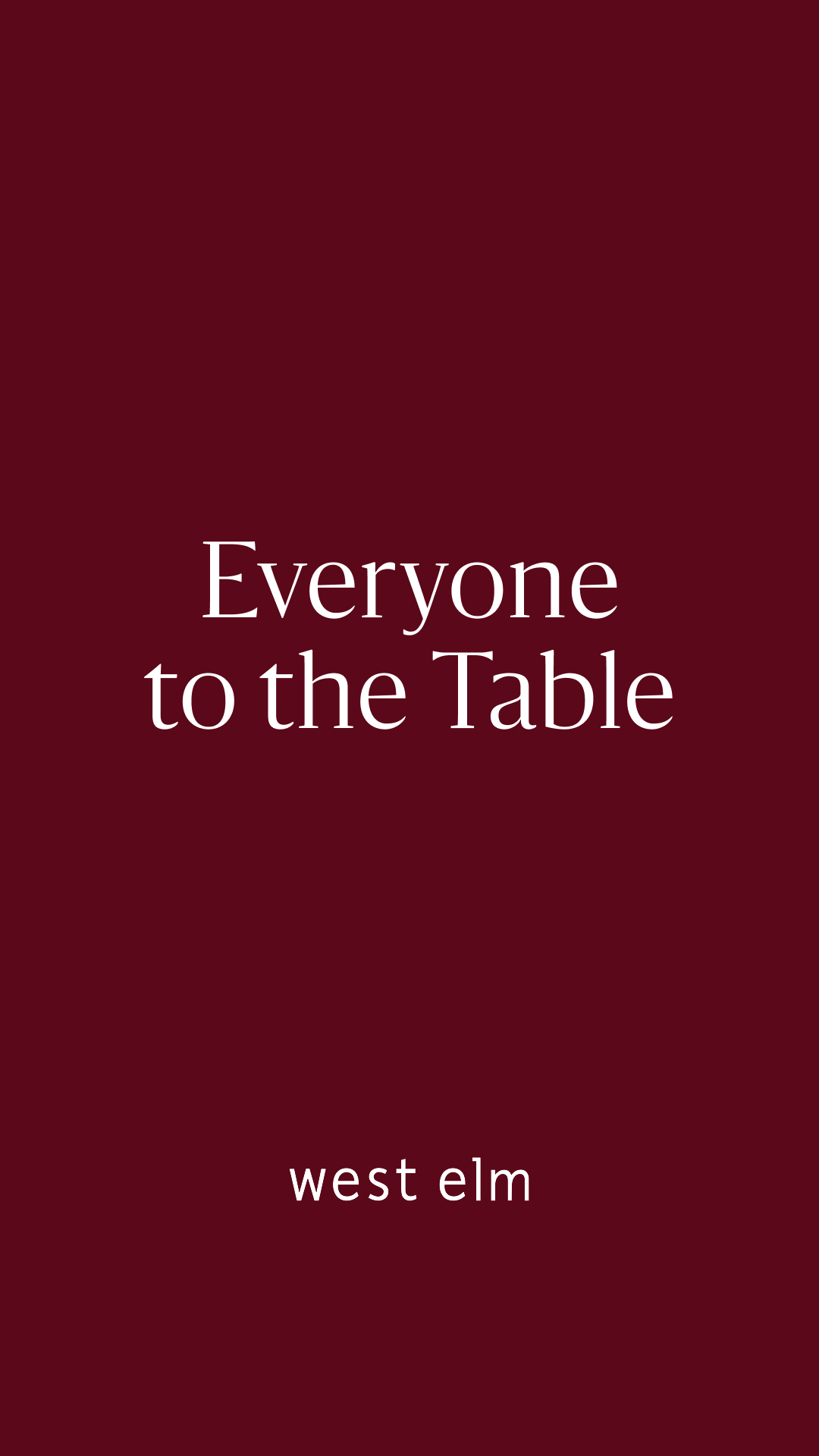 West Elm Facebook ad: The Table is Calling