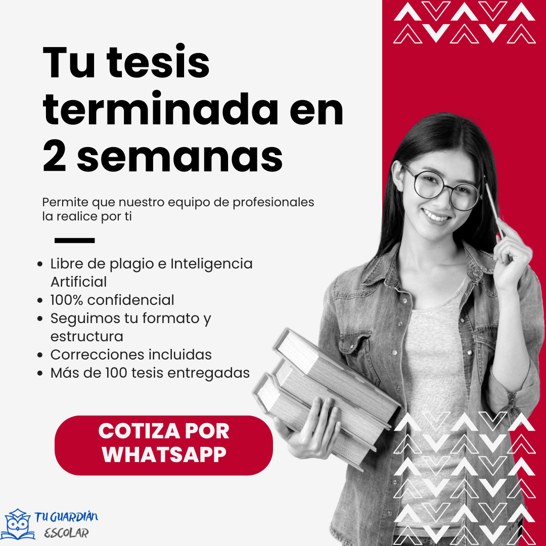 Tu Guardián Escolar Facebook ad: Tu tesis terminada en 2 semanas