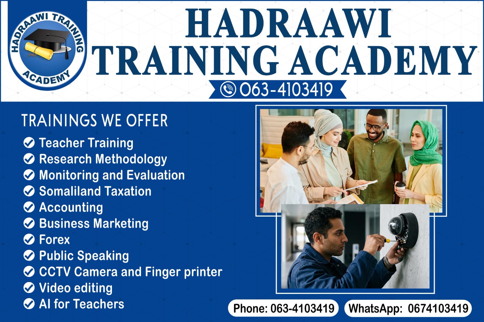Hadraawi Training Academy Facebook ad