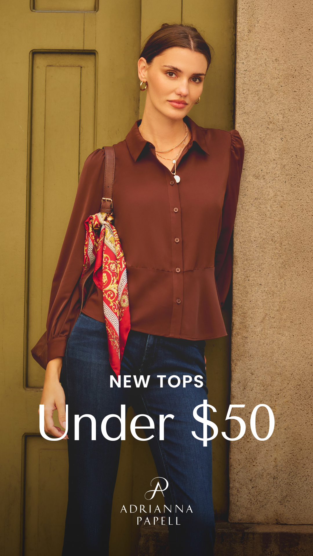 Adrianna Papell Facebook ad: Fresh for fall.