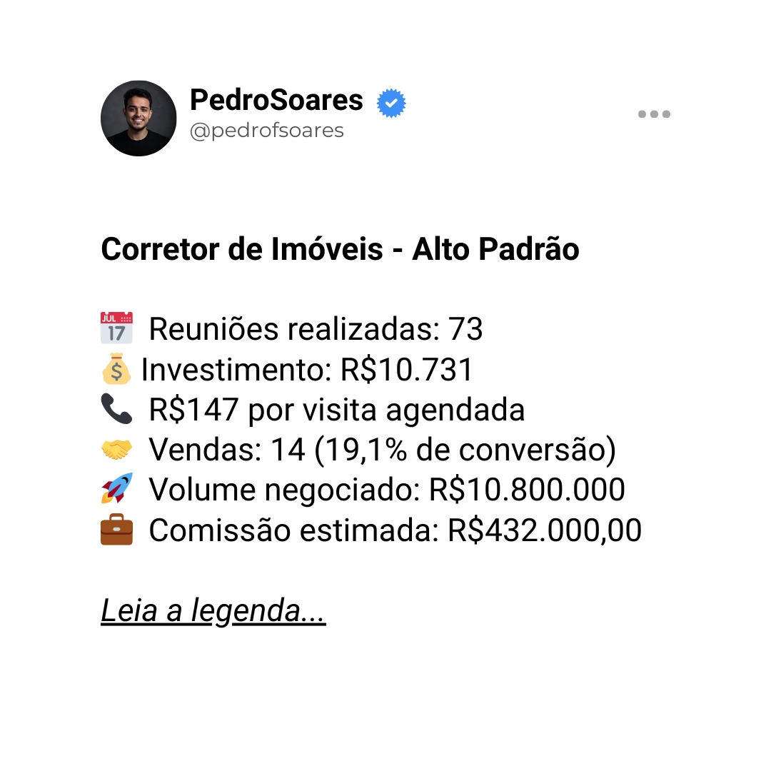 Pedro Soares Facebook ad: Corretor que não automatiza em 2026 é dinossauro…