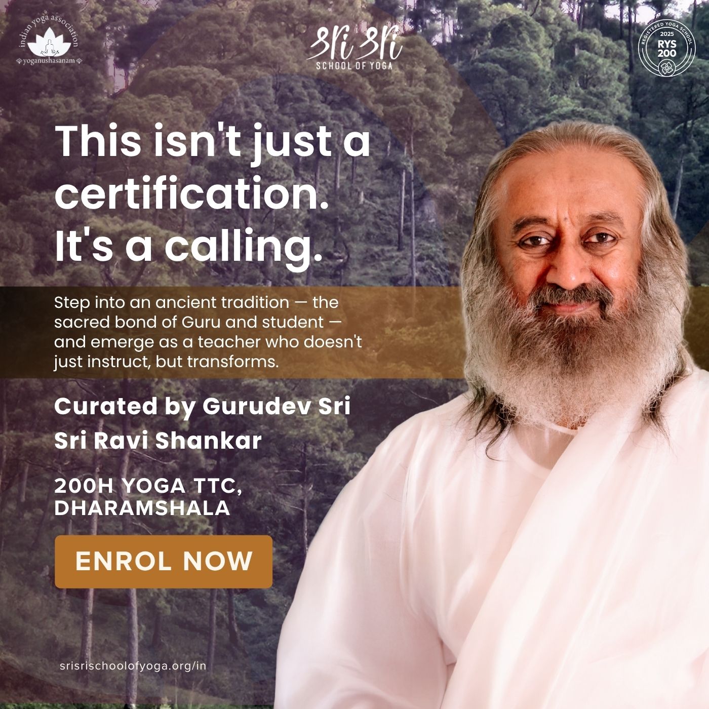 Sri Sri School of Yoga - Yoga Teacher Training Facebook ad
