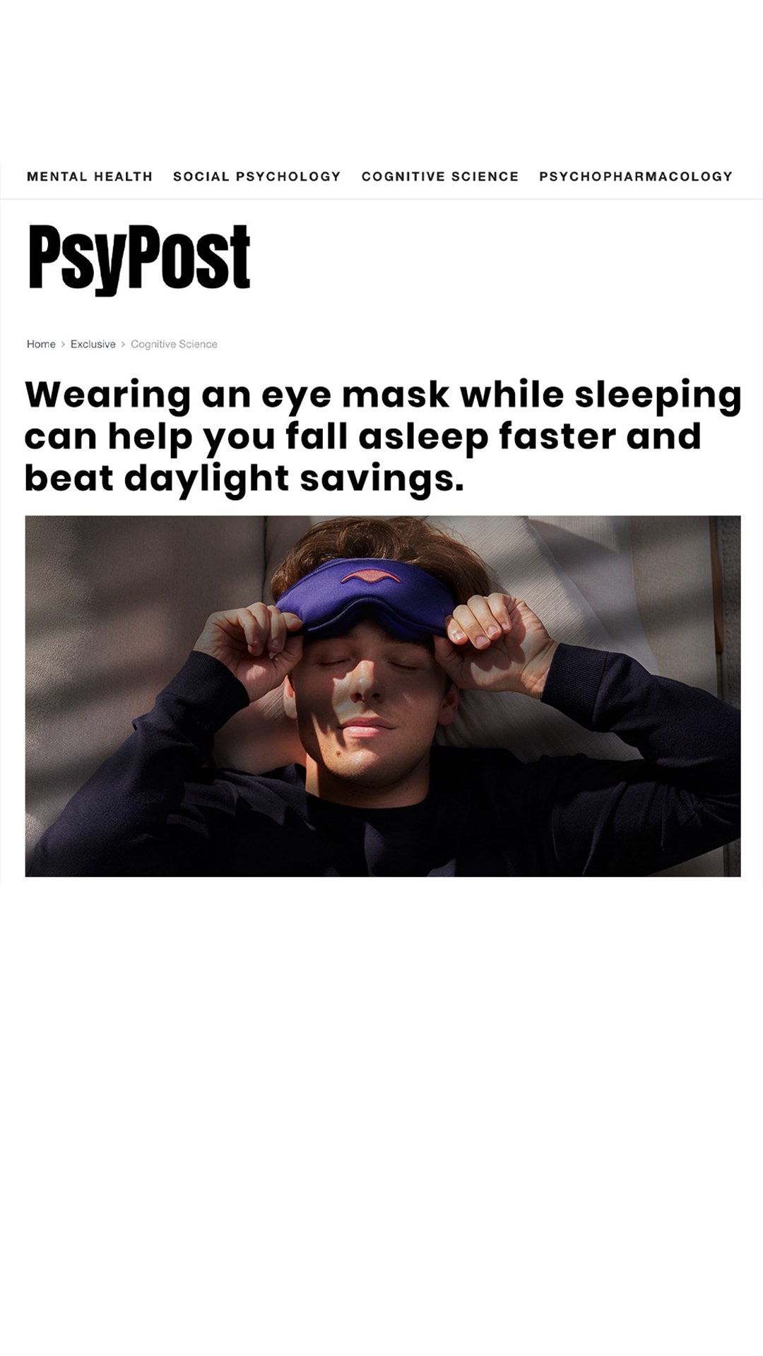 Manta Sleep Facebook ad