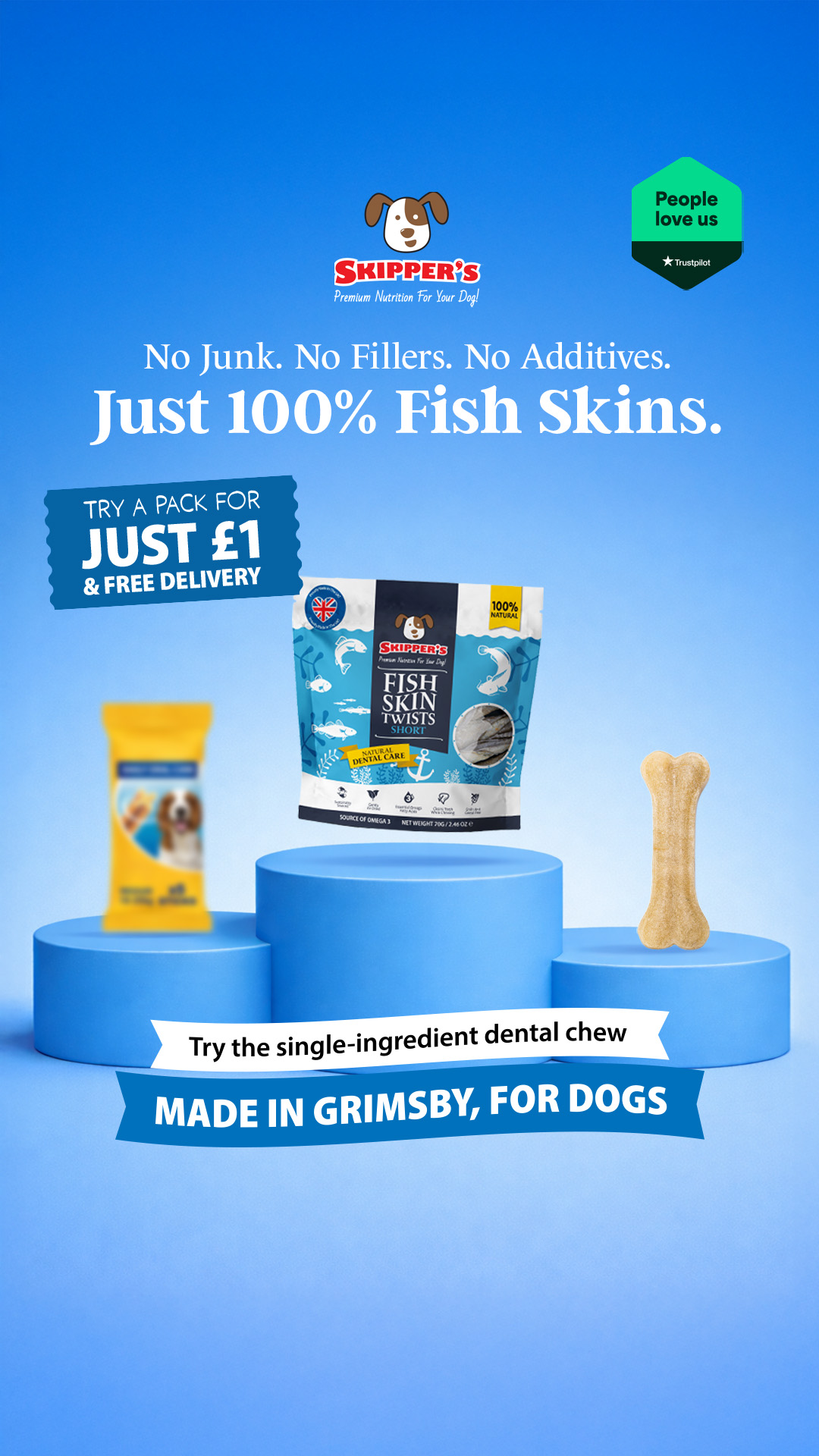 Skipper's Pet Products Facebook ad