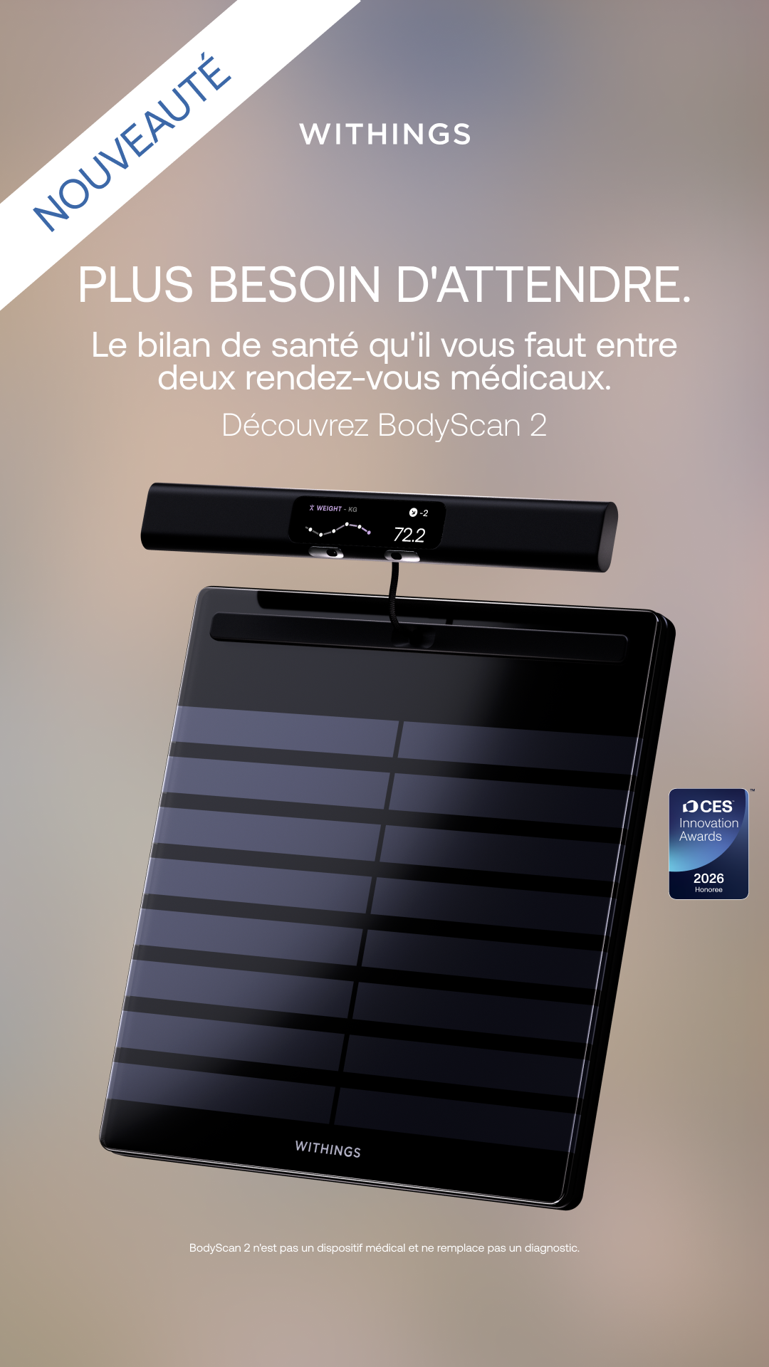 Withings Facebook ad: Votre santé, en 90 secondes.
